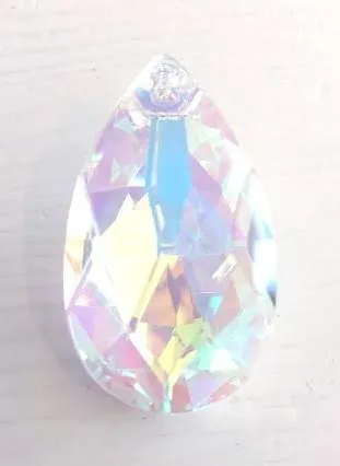 Iridescent AB Teardrop Chandelier Crystals Pendants, Asfour Lead Crystal #872 Pack of 5