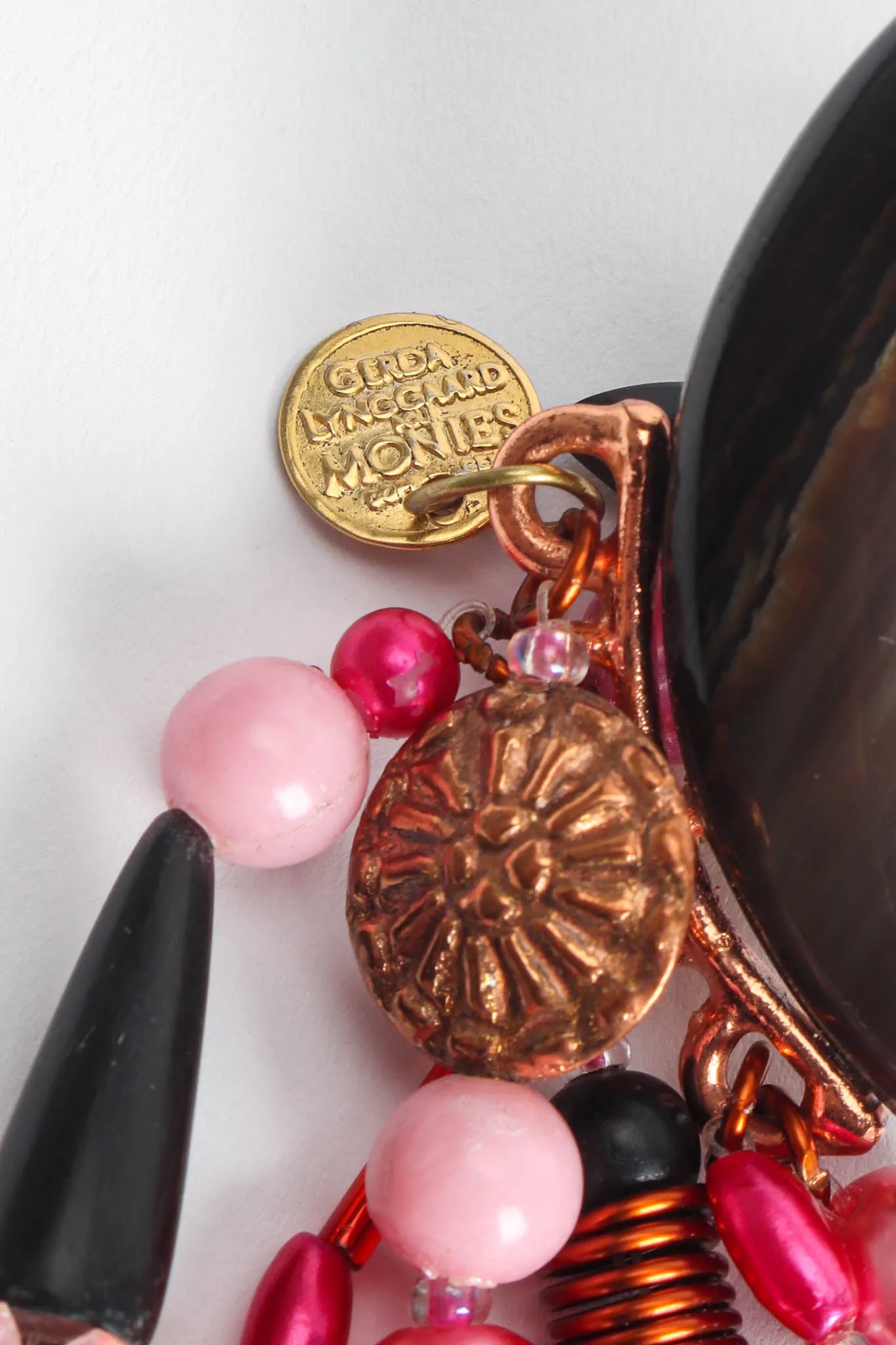 Jeweled Moon Bead Earrings