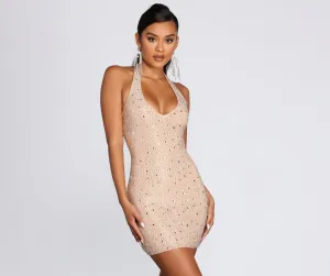 Kim Rise And Charming Slay Halter Mini Dress