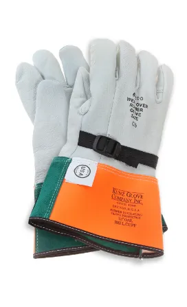 Kunz Leather Protectors for Rubber Gloves, 13" Goatskin