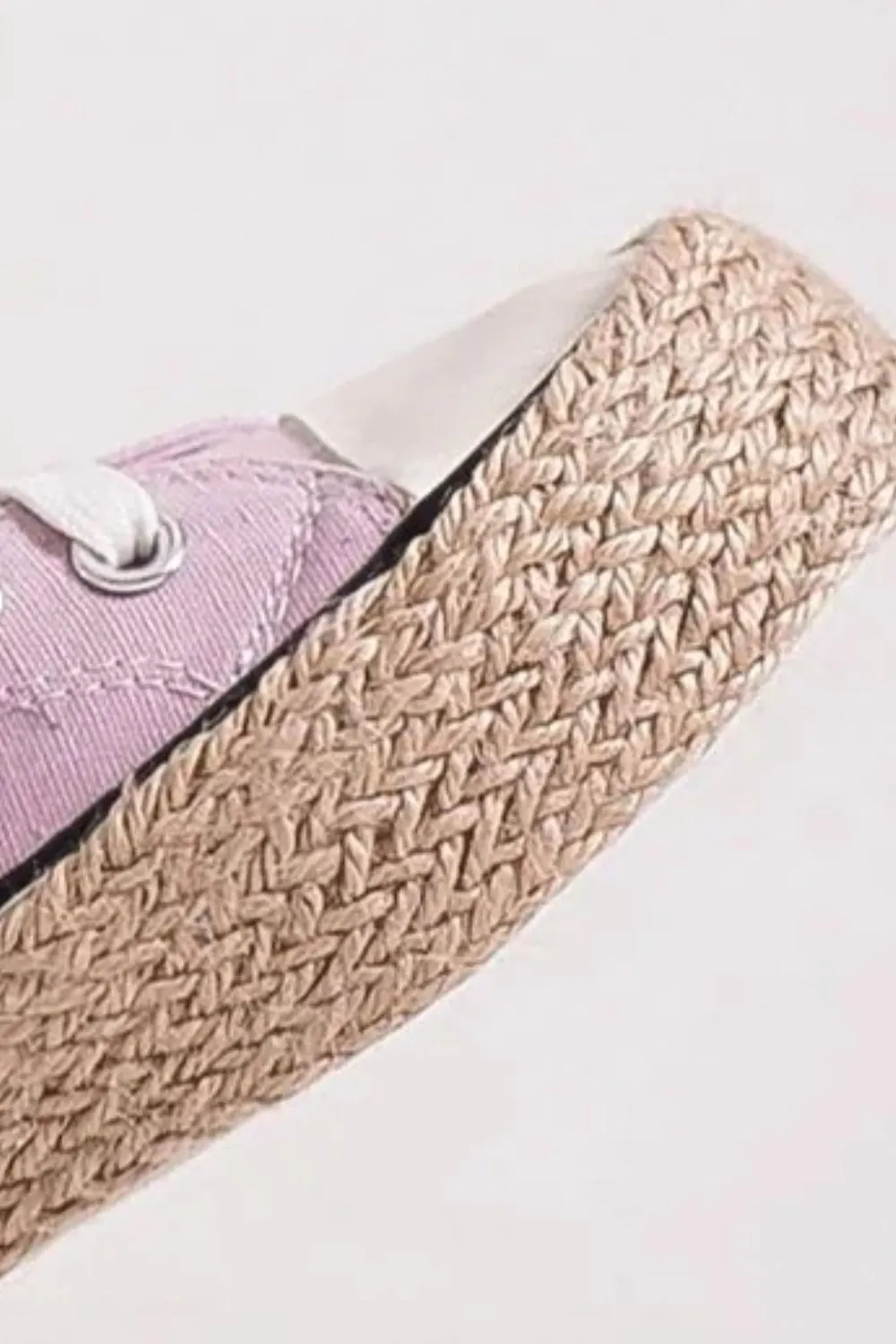 Lace Up Woven Espadrille Sole Sneakers