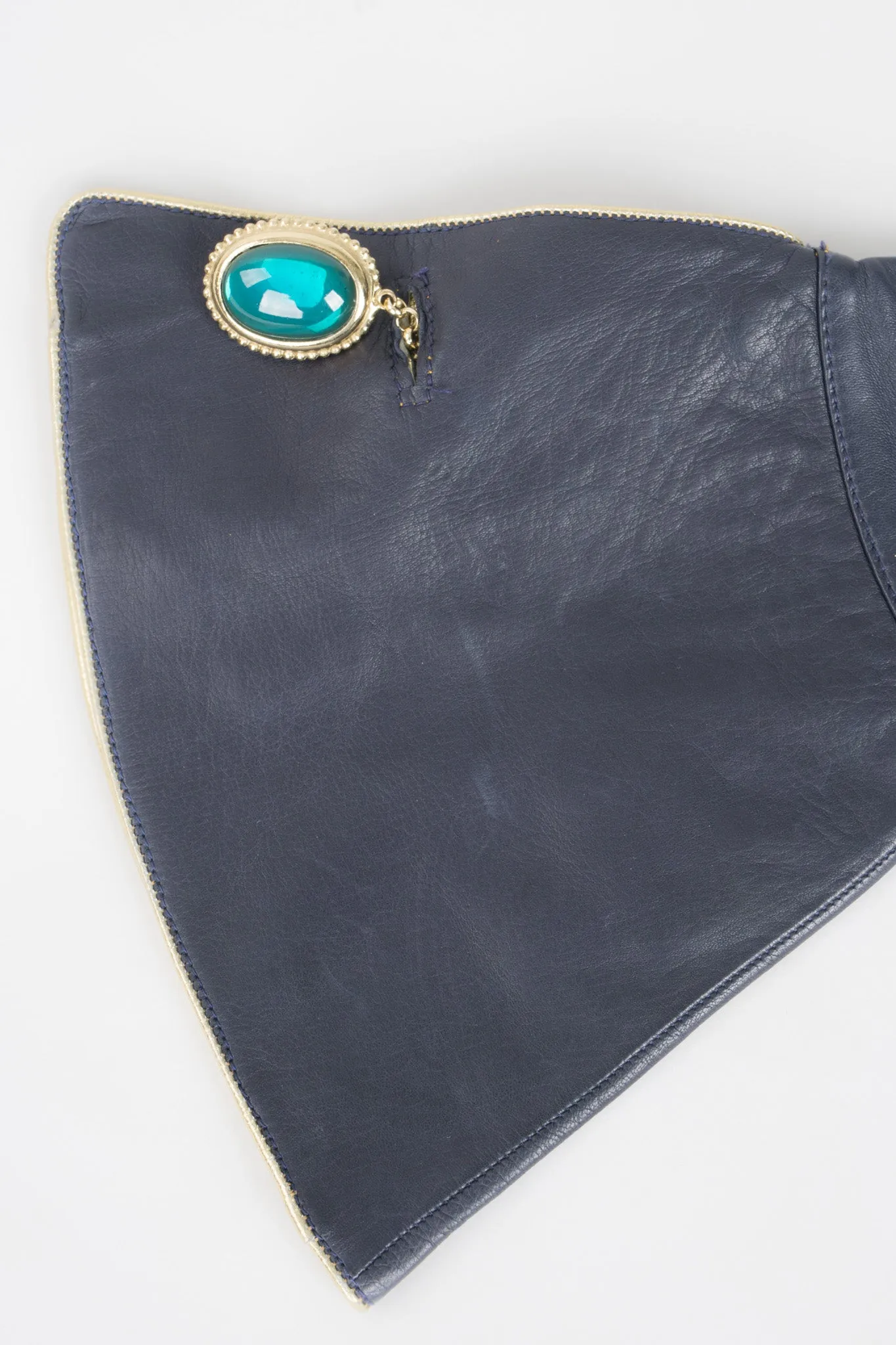 Lamé Cuffed Gauntlet Gloves