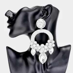 Large Long Elegant Chandelier Pageant Prom Earrings | 364521