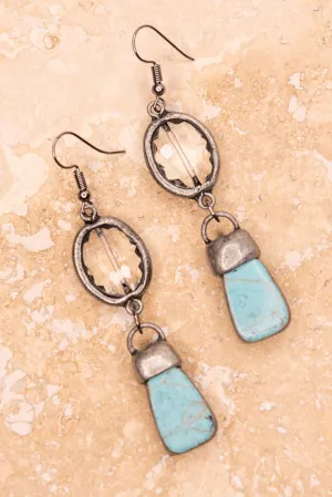 Lariat Stone Earrings