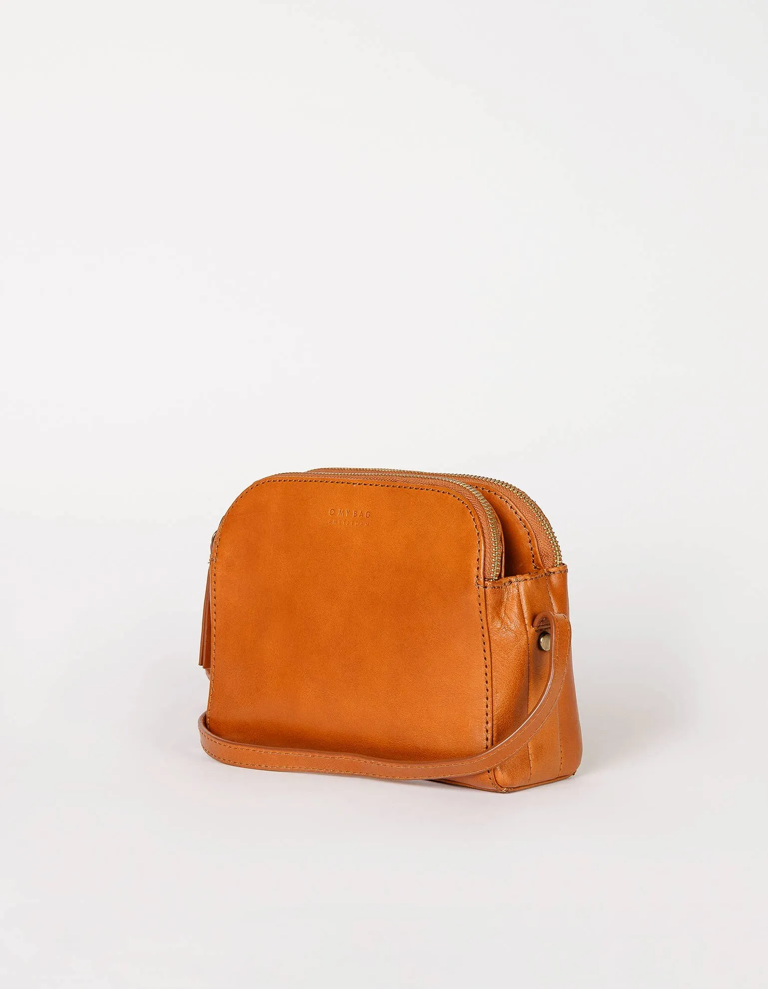 Leather Bag Emily Cognac Stromboli (Full Leather Strap)