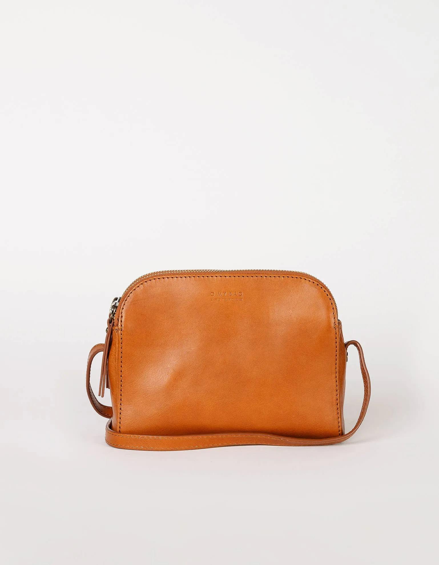 Leather Bag Emily Cognac Stromboli (Full Leather Strap)