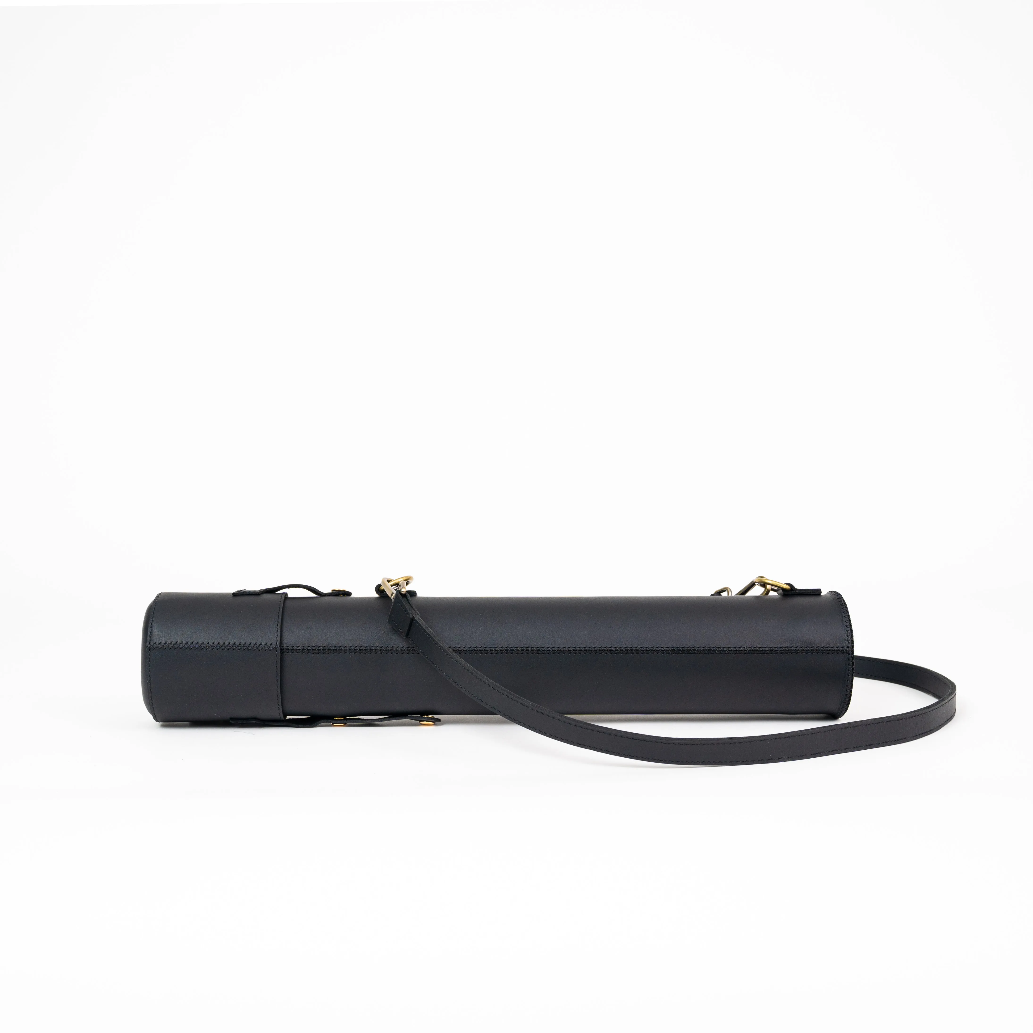 Leather Drawing Tube for Architects - Black 21 inches