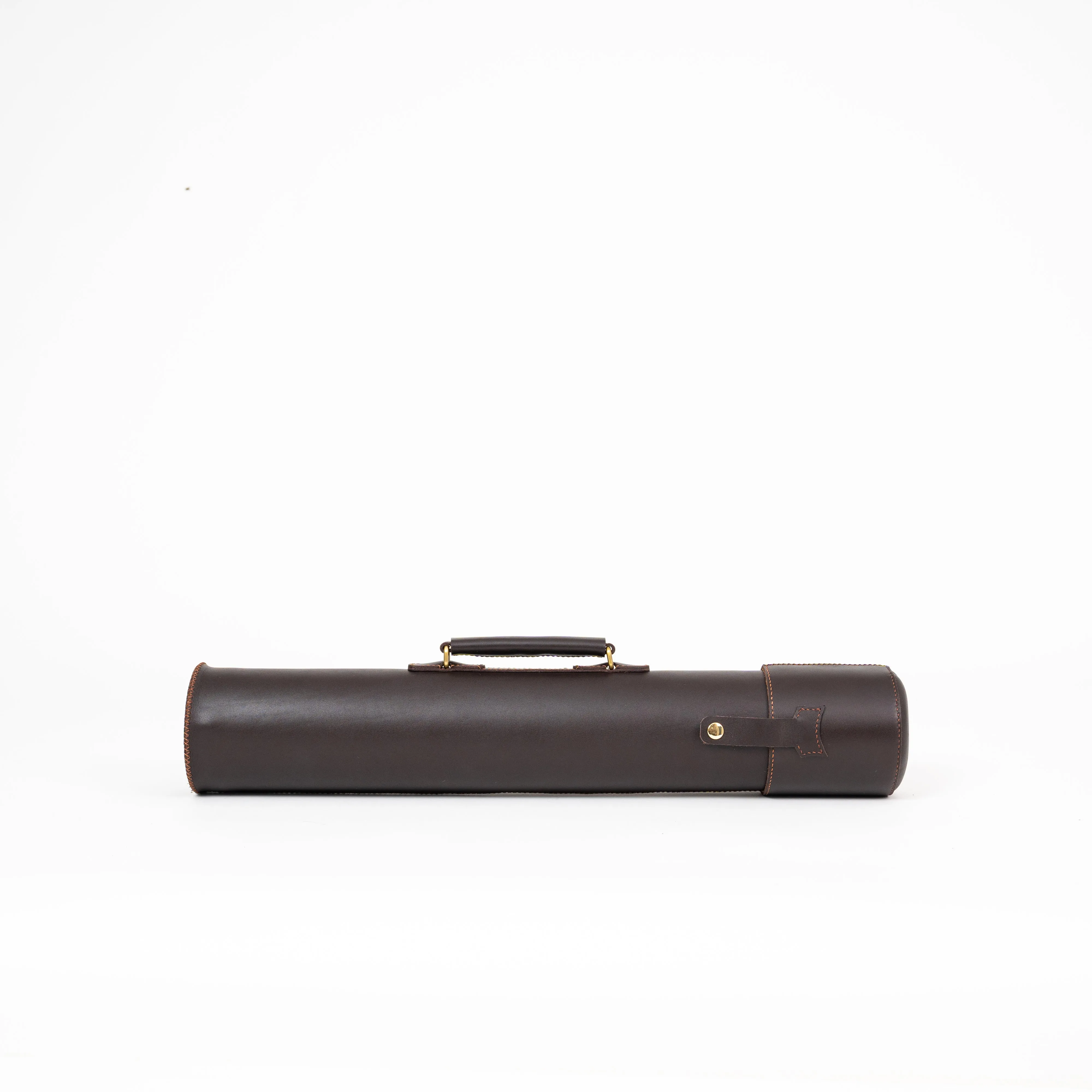 Leather Drawing Tube for Architects - Dark Brown 21 inches