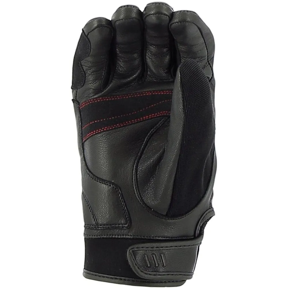 Leather Motorcycle Gloves Richa Protect Summer 2, Black/Red