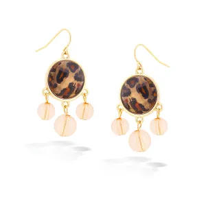 LEOPARD PRINT ACRYLIC EARRINGS #FW1203125 (NE4)