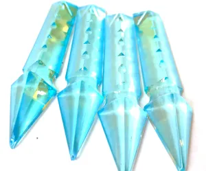 Light Aqua Spear Chandelier Crystals, Pack of 5