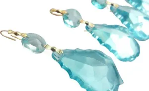 Light Aquamarine French Cut Chandelier Crystals Pack of 5 Ornaments