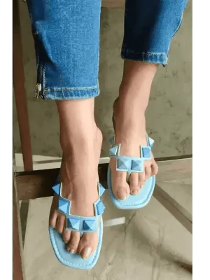 Light Blue Stud Flats