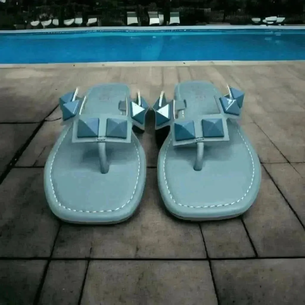 Light Blue Stud Flats