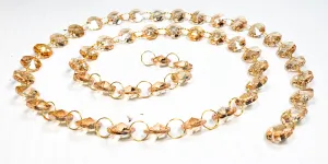 Light Golden Champagne Meter Chandelier Crystals Garland - Ring Connectors