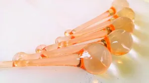 Light Peach 80mm Raindrop Chandelier Crystals, Pack of 5