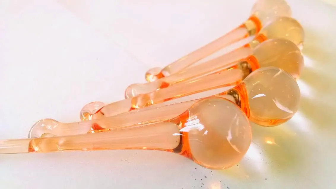 Light Peach 80mm Raindrop Chandelier Crystals, Pack of 5