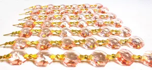 Light Peach Chandelier Crystal Garland Yard