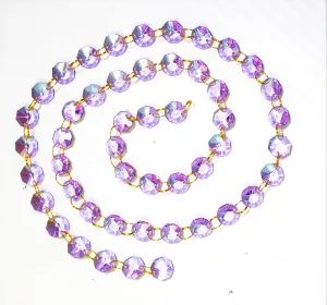 Lilac Meter Chandelier Crystals Garland - Ring Connectors
