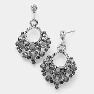 Little Girls Black Diamond Chandelier Pageant Earrings | 300691