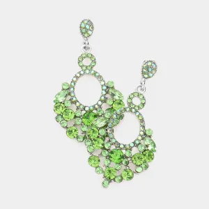 Little Girls Peridot Chandelier Pageant Earrings | 389139