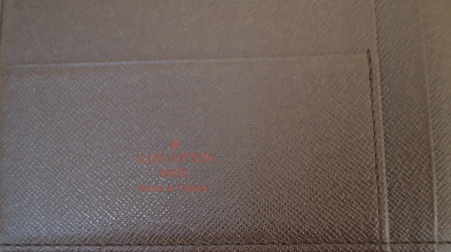 LOUIS VUITTON Damier Ebene Brown Agenda GM Planner Cover