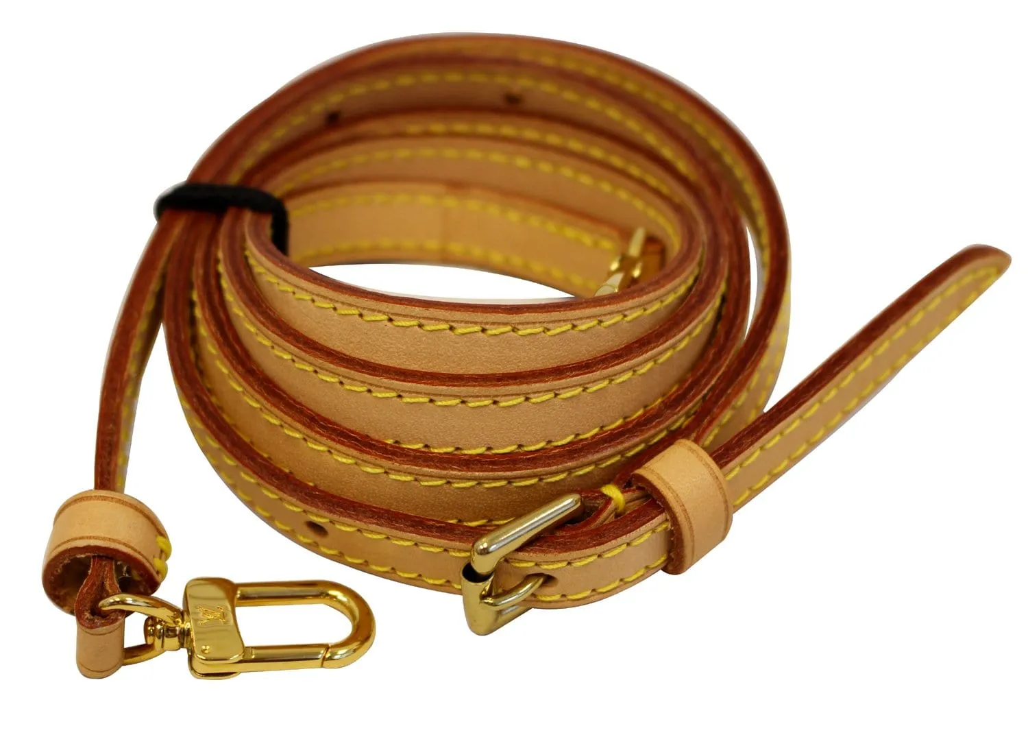 LOUIS VUITTON Leather Shoulder Strap Beige