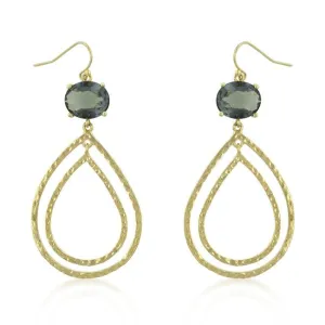 Lunar Shadow Gold Dangle Earrings