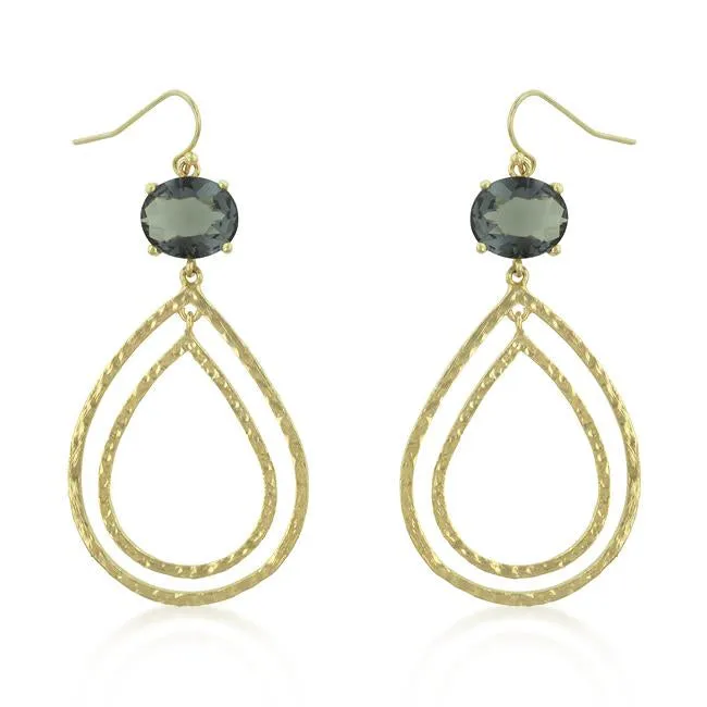 Lunar Shadow Gold Dangle Earrings