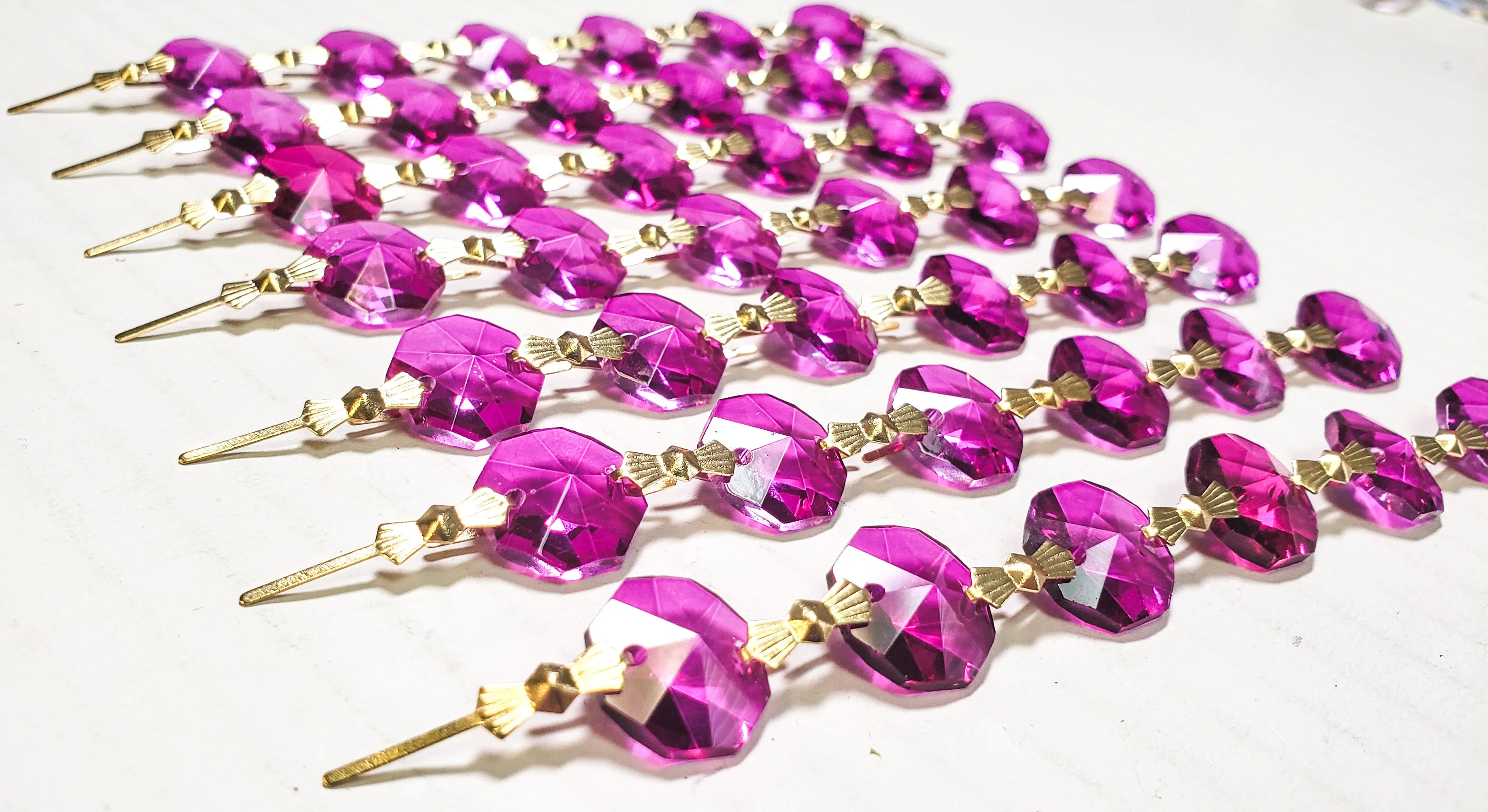 Magenta Chandelier Crystal Garland Yard