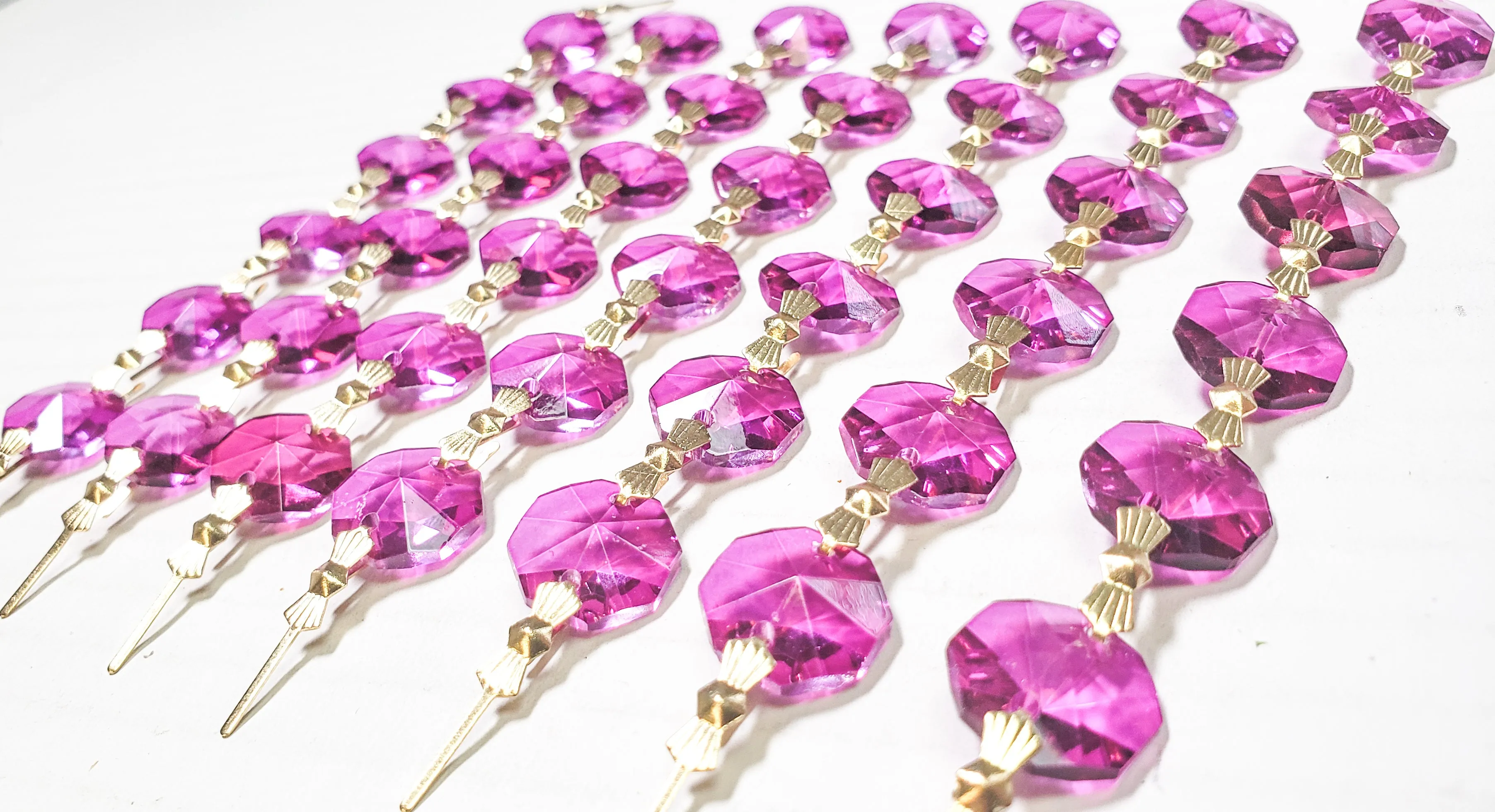 Magenta Chandelier Crystal Garland Yard