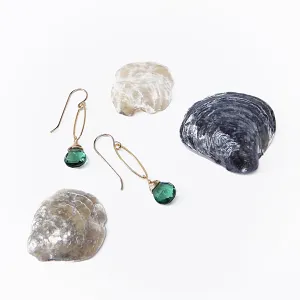 Marquis Link w/Indicolite Teardrop Earrings in Gold