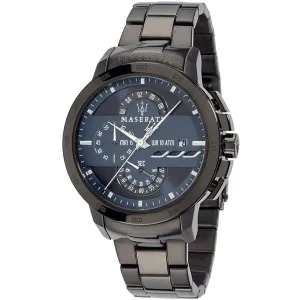 Maserati Ingegno Black Stainless Steel Blue Dial Quartz Watch for Gents - R8873619001