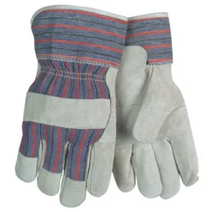 MCR Safety Economy Leather Patch Palm Glove, Large, Cow Split Shoulder Leather, 1220SX
