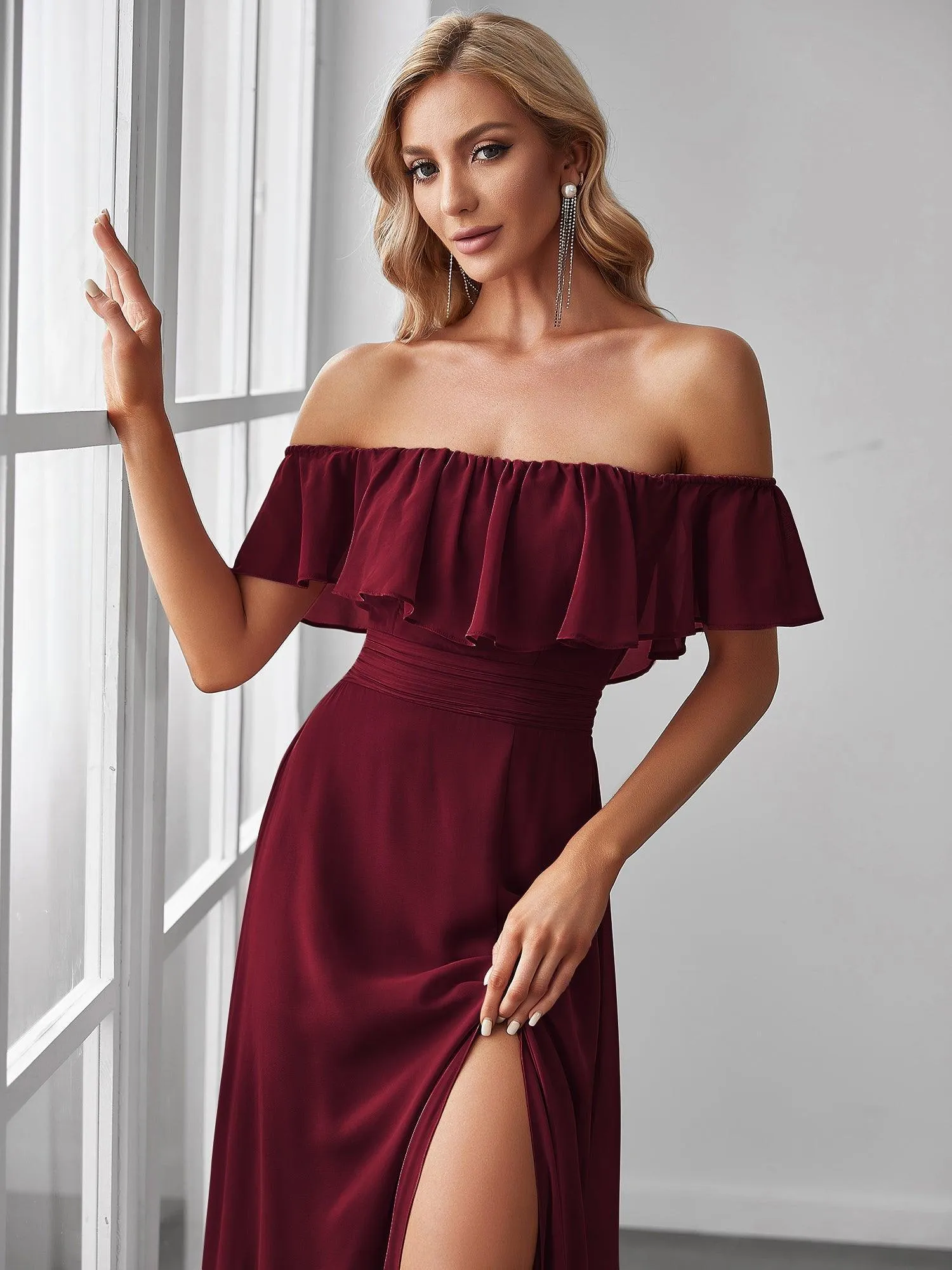 MEILLEURS CHOIX Robes de soirée bordeaux