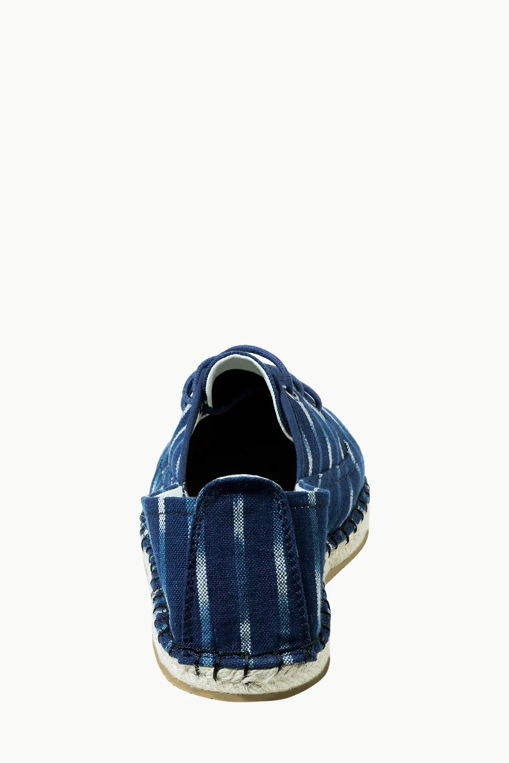 Men's Blue Jacquard Lace-up Espadrilles