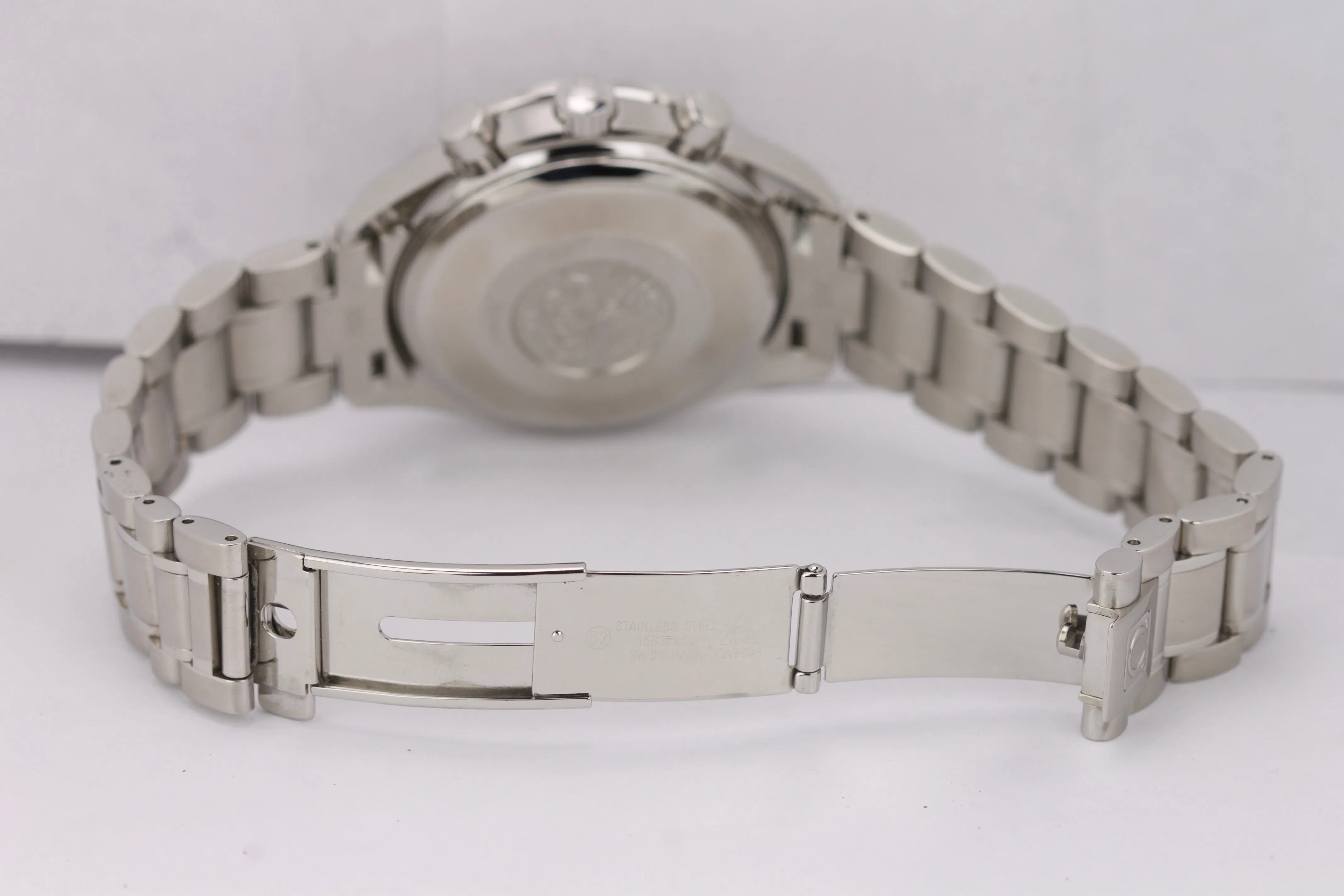 Men's Omega Speedmaster 39mm Date Chronograph Stainless Black Watch 3513.50