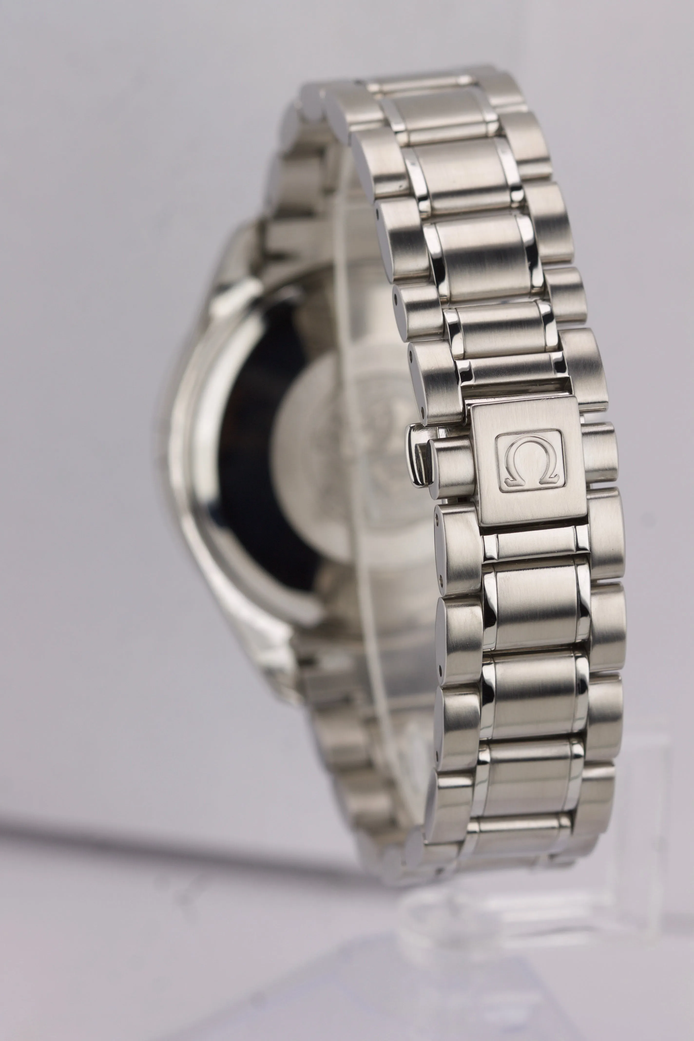 Men's Omega Speedmaster 39mm Date Chronograph Stainless Black Watch 3513.50