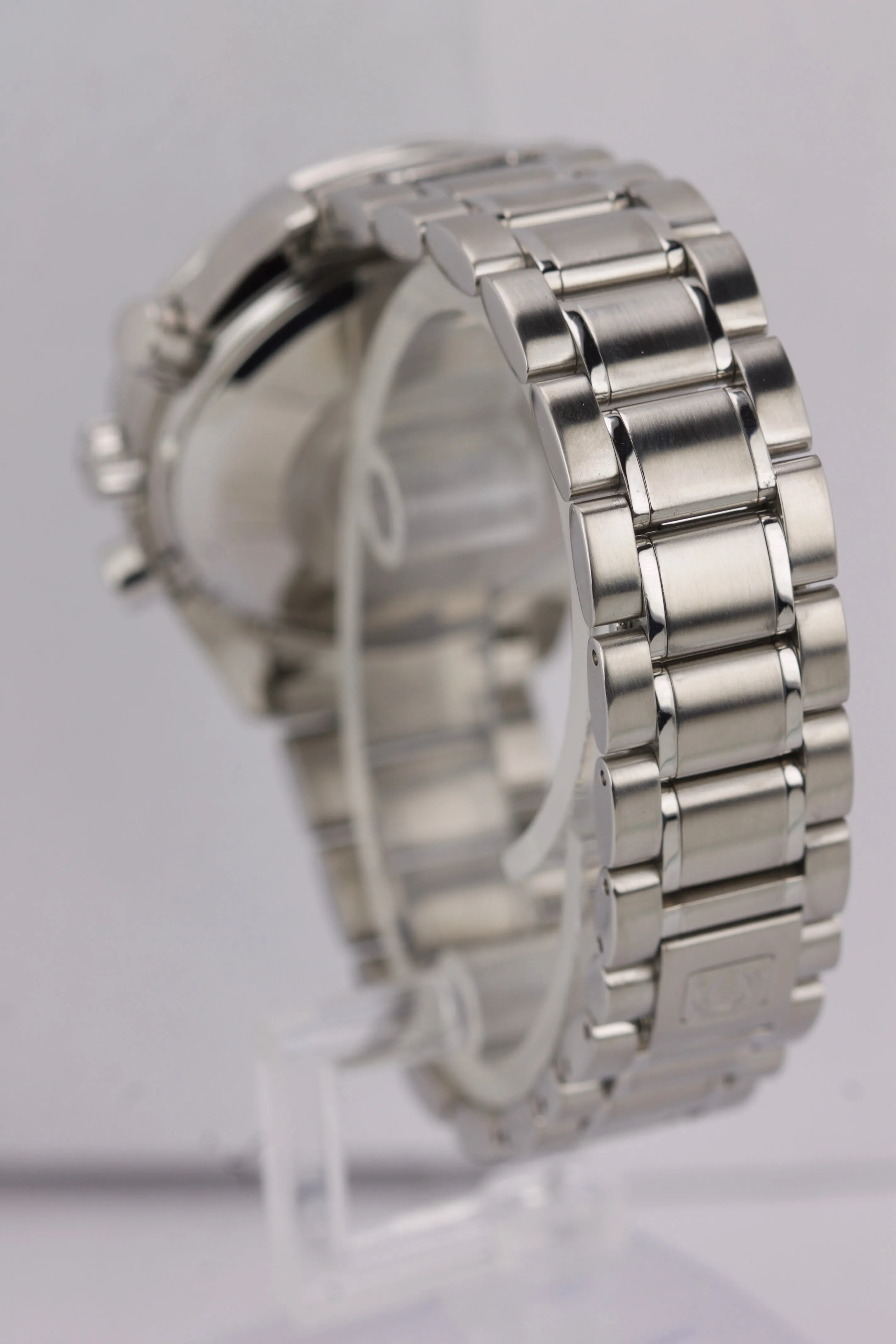 Men's Omega Speedmaster 39mm Date Chronograph Stainless Black Watch 3513.50