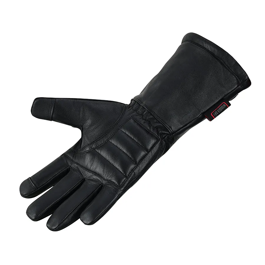 Men's Water Resistant Deerskin Leather Lined for Winter Gauntlet Gloves
