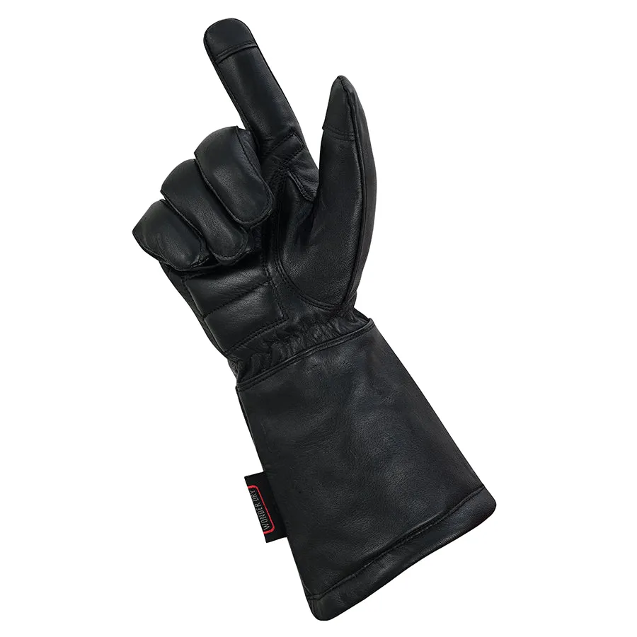 Men's Water Resistant Deerskin Leather Lined for Winter Gauntlet Gloves