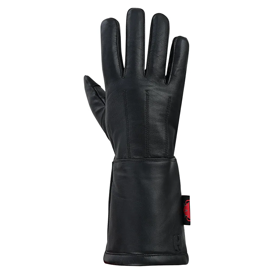 Men's Water Resistant Deerskin Leather Lined for Winter Gauntlet Gloves