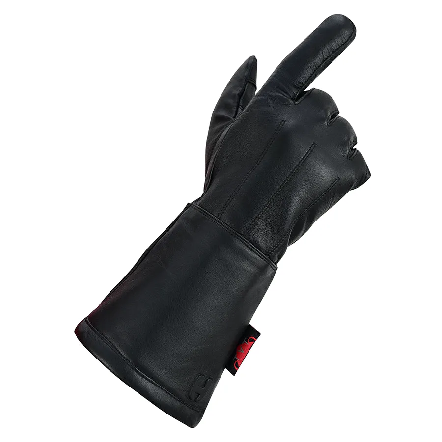 Men's Water Resistant Deerskin Leather Lined for Winter Gauntlet Gloves