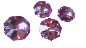 Metallic Lilac Octagon Beads 30mm Chandelier Crystals, Pack of 5