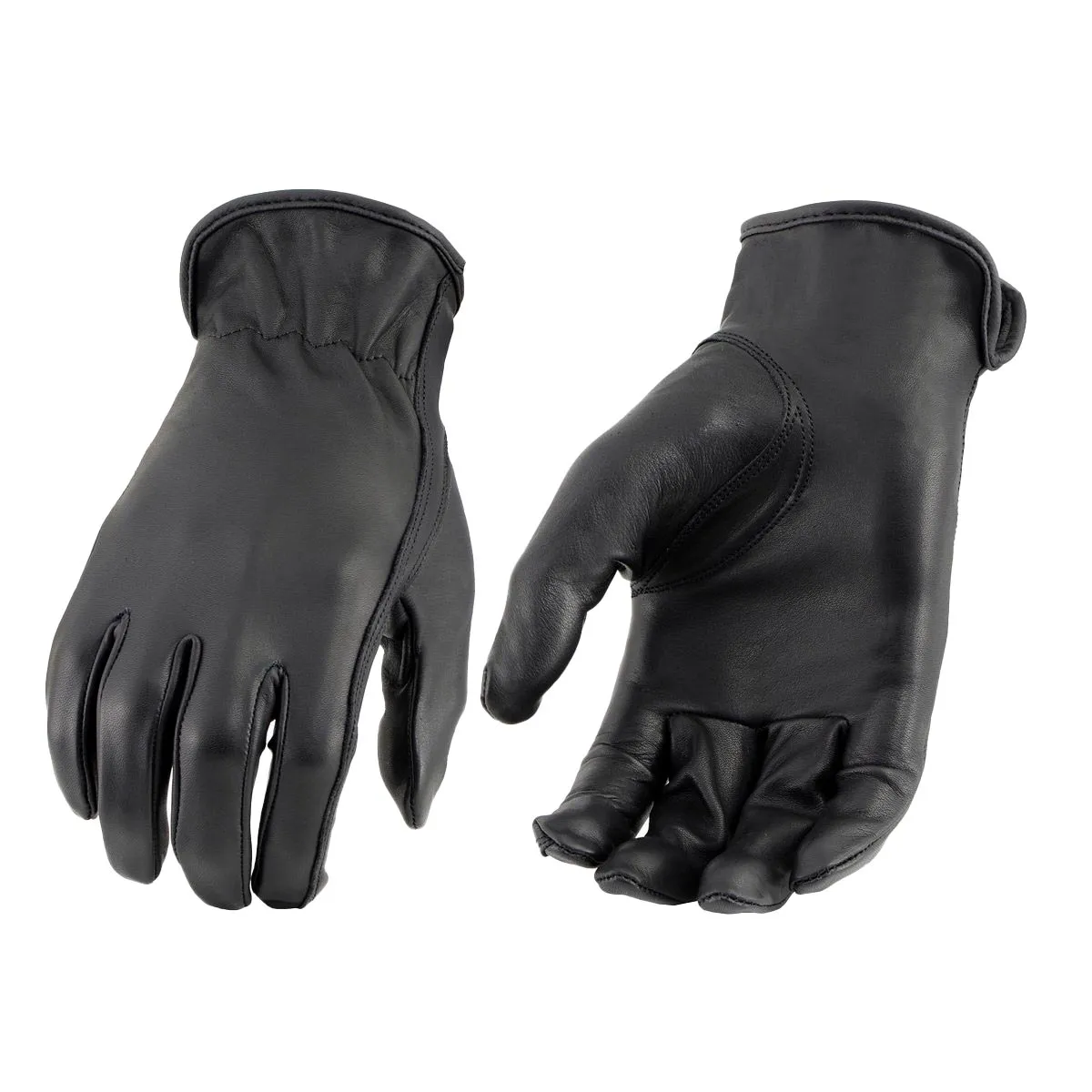 MG7797 Women's Black 'Cool-Tec' Leather ‘Cinch Wrist’ Riding Gloves