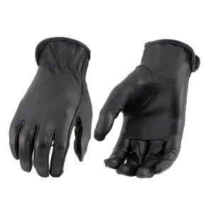 MG7797 Women's Black 'Cool-Tec' Leather ‘Cinch Wrist’ Riding Gloves