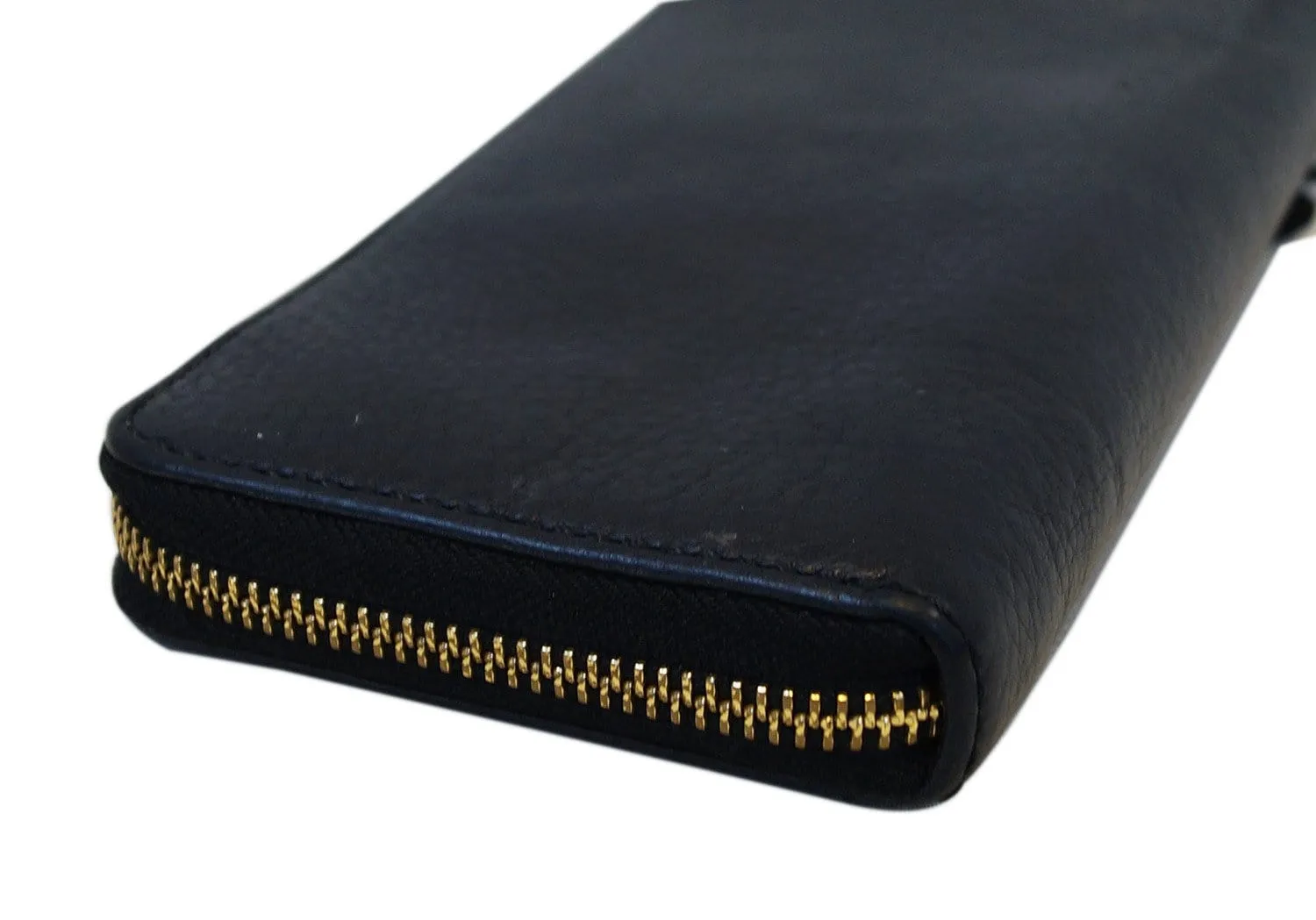 MICHAEL KORS Jet Set Black Pebbled Leather Wallet
