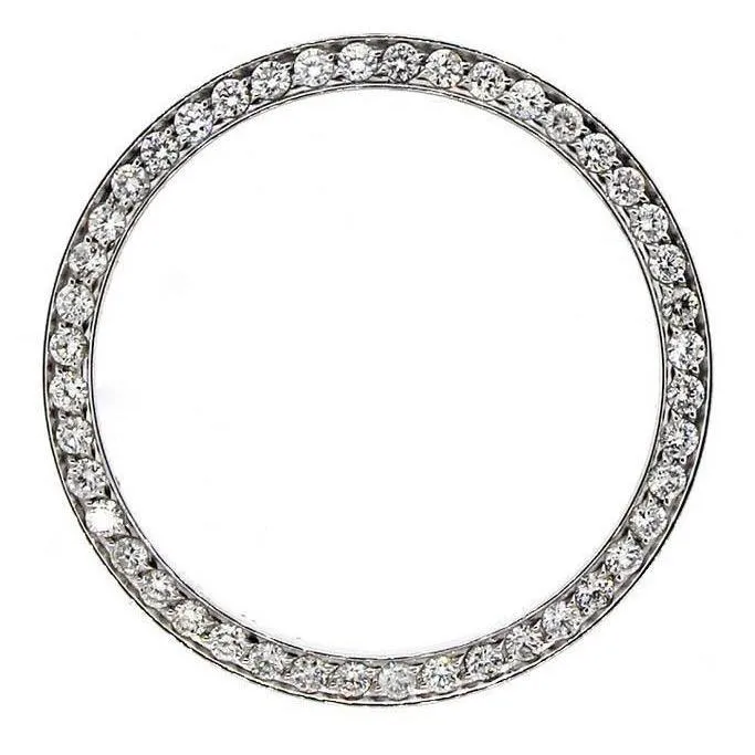 Midsize Custom Mined Diamond Bezel To Fit Rolex Datejust 31 Mm 2 Ct