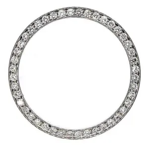 Midsize Custom Mined Diamond Bezel To Fit Rolex Datejust 31 Mm 2 Ct