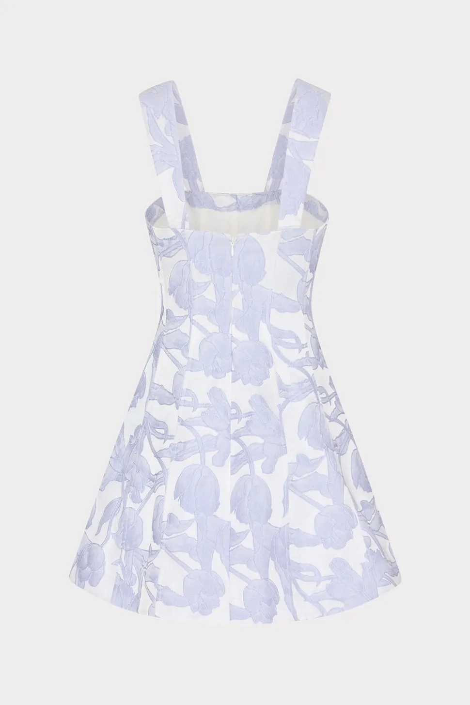 Milly Tulip Jacquard Mini Dress in Periwinkle/Multi